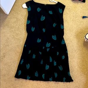 Black dress, knee length